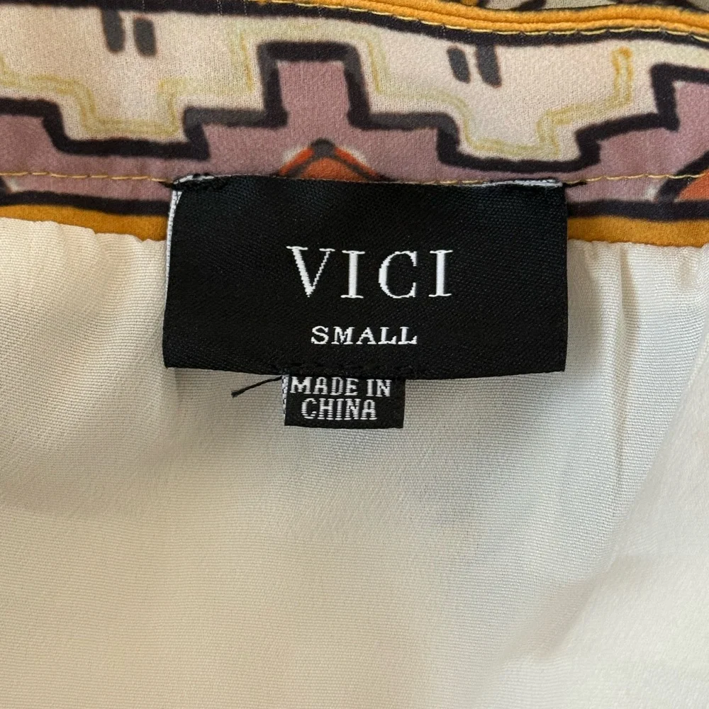 Vici Brown and Tan Tiered A-line Maxi Skirt
